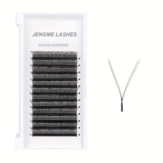 YY 2D 4D Volume Lash Extensions 12 Rows Soft Matte Faux Mink Pre Fanned