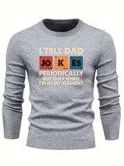 Men's Crew Neck Pullover Sweater for Fall Winter