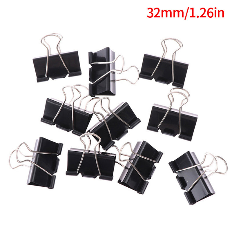 10 Pack Metal Binder Clips for Notes Letters & More