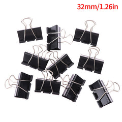 10 Pack Metal Binder Clips for Notes Letters & More
