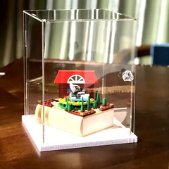 Transparent Display Box With Handle for Building Block Toy Doll Storage