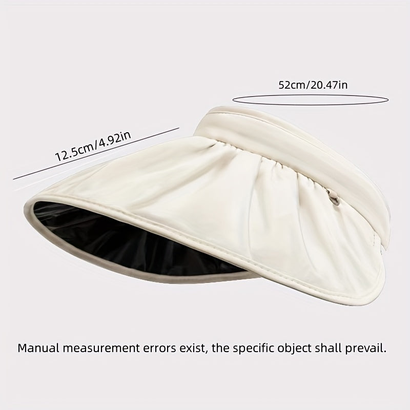 Wide Brim Sun Hat UV Protection Shell Visor Hat for Women