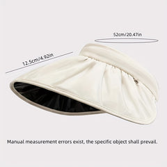 Wide Brim Sun Hat UV Protection Shell Visor Hat for Women