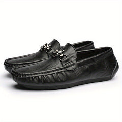 Women's Metal Decor Flat Loafers Soft Sole Slip On Shoes