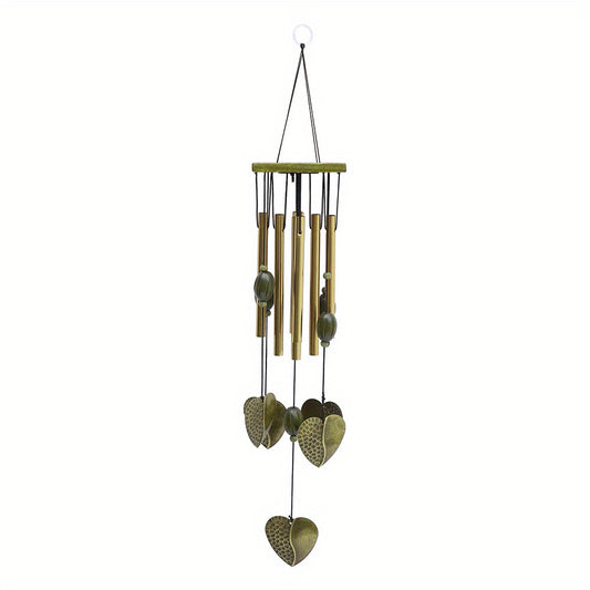 Outdoor Wooden Wind Chimes with 8 Metal Hollow Tuned Tubes