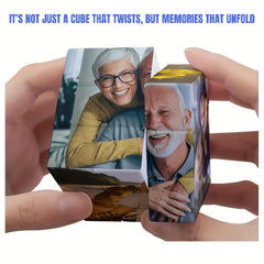 Personalized 3D Rotating Photo Cube Puzzle Gift