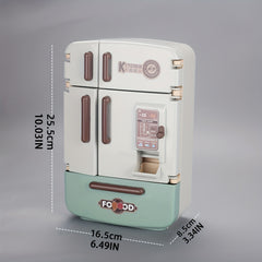 Home Kitchen Toy Set with Double Door Refrigerator