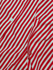  Stripe Print Maxi Shirt Dress