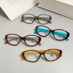 Light Blocking Reading Glasses Retro Jelly Oval HD Presbyopic Glasses