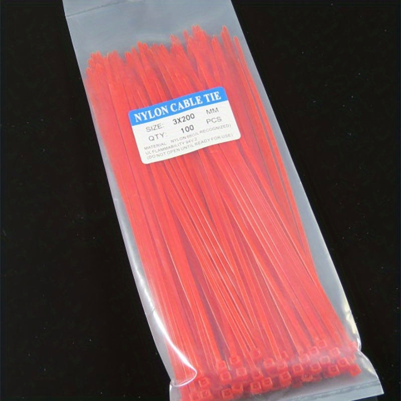100pcs Nylon Cable Tie Self-locking Binding