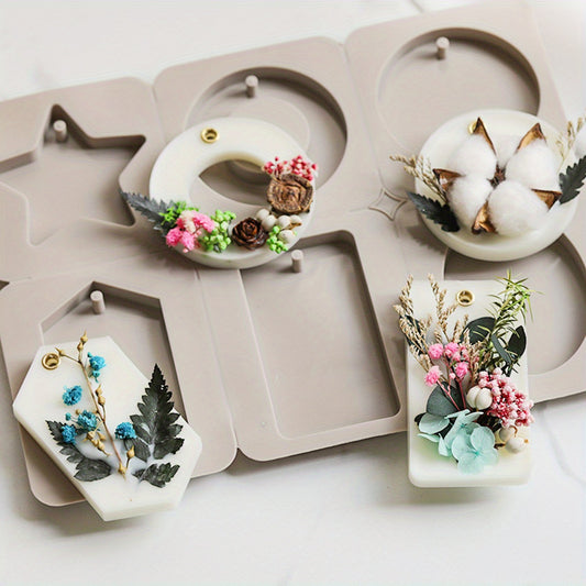 Flower Aromatherapy Gypsum Diffuser Stone Hanging Sign Silicone Mold
