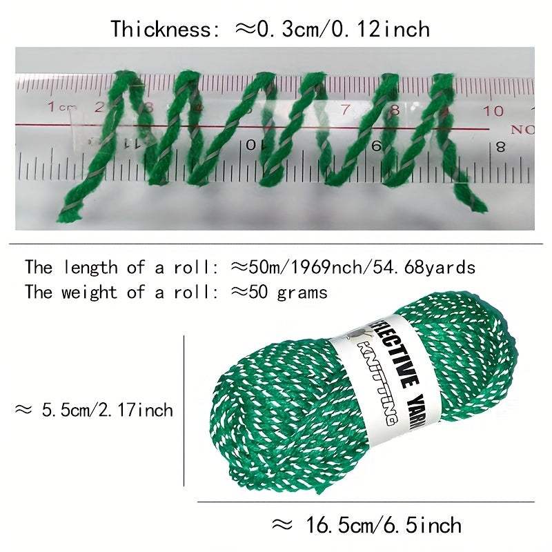 Reflective Yarn 100 Acrylic 50g Sparkle Yarn for Hand Knitting Carpet Sweater