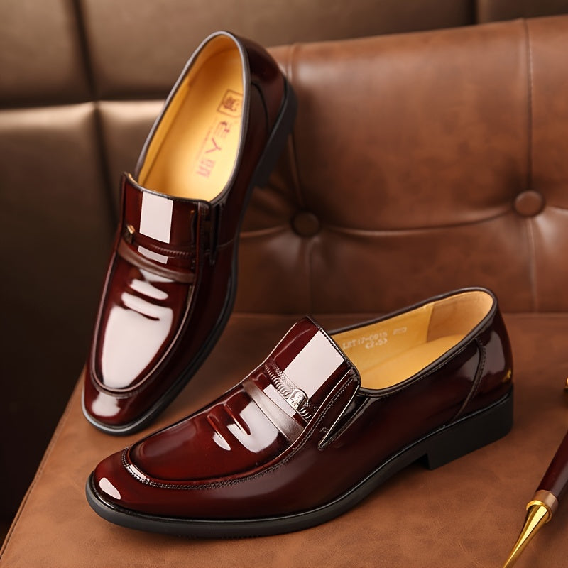 LAORENTOU Men's Leather Pointed Toe Dress Shoes Oxford Shoes