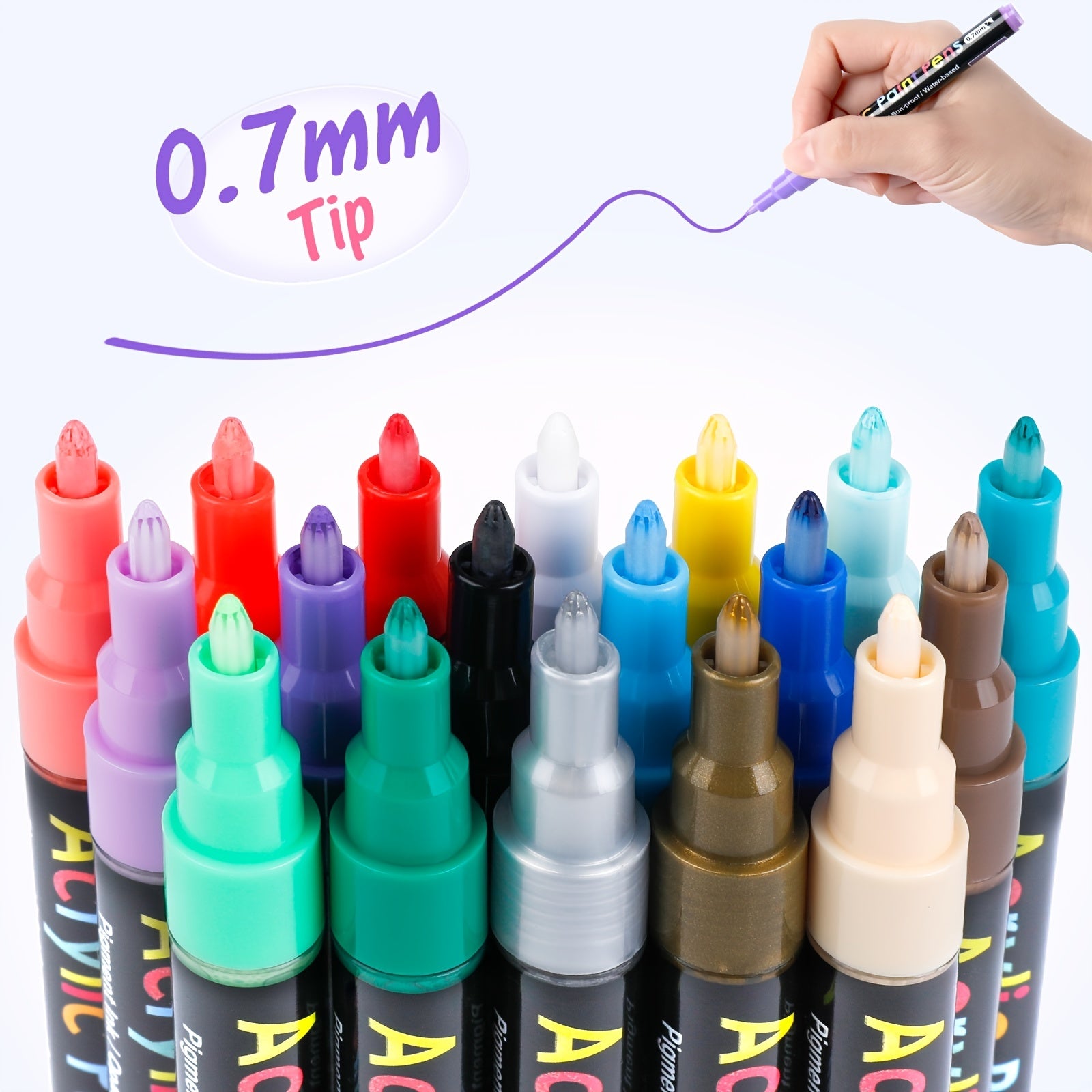 Acrylic Paint Pens Rock Painting Pens 18 Colors