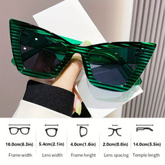 Y2K Cat Eye Sunglasses Gradient Decorative Glasses UV400
