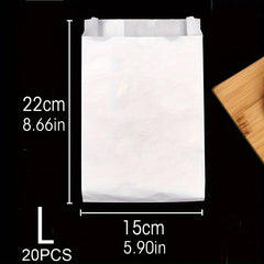 50pcs Disposable Food Packaging Bag Bread Fried Chicken French Fries Paper Bag