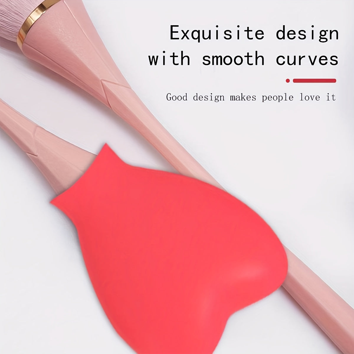 3pcs Silicone Makeup Brush Covers - Heart Shaped Travel Brush Holder