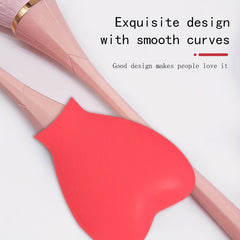 3pcs Silicone Makeup Brush Covers - Heart Shaped Travel Brush Holder