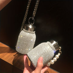 300ml Rhinestone Water Bottle Vacuum Flask