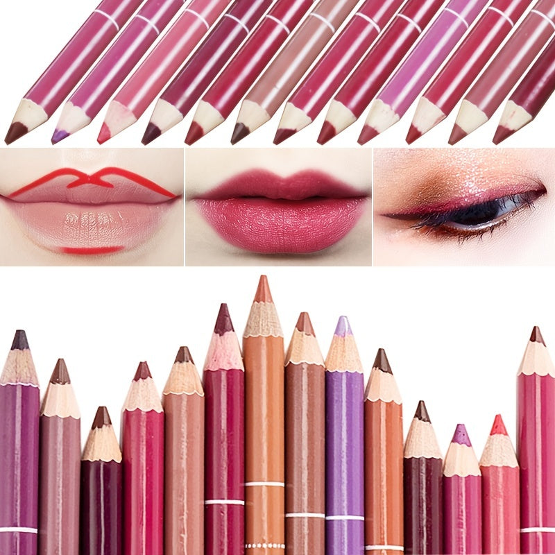 Waterproof Matte Lipstick & Eyeliner Pencil Kit