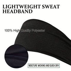 Elastic Sweat Absorbing Bandana for Workout Yoga Tennis
