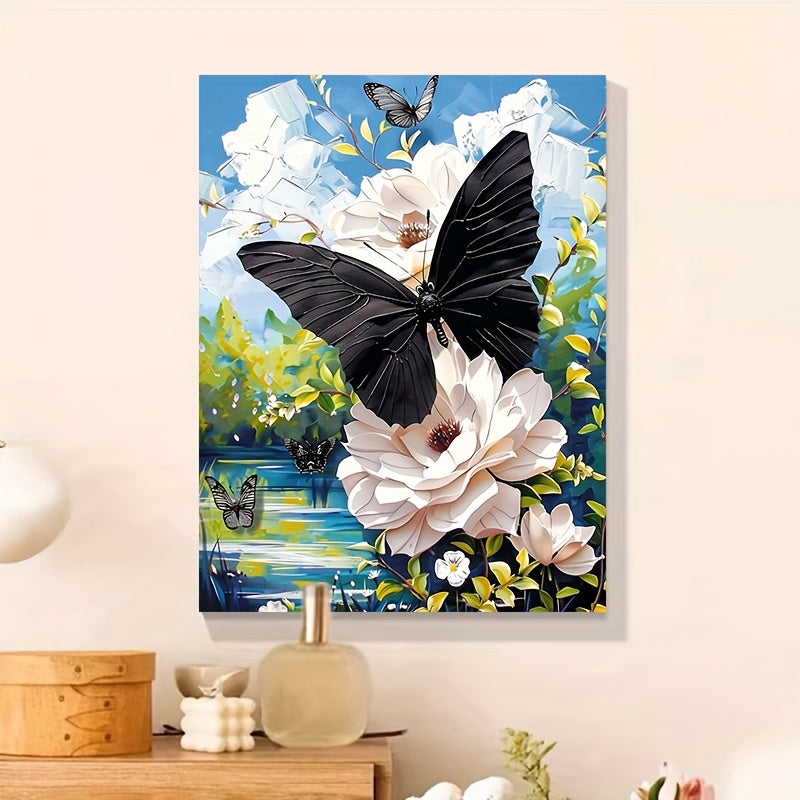 DIY Butterfly & Floral Canvas Painting Kit for Beginners