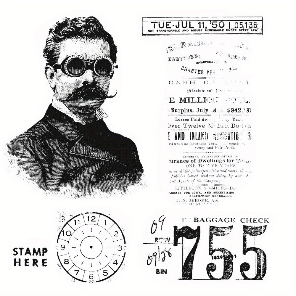 1pc Gentleman Clear Stamps For DIY Scrapbooking Decor Greeting Card