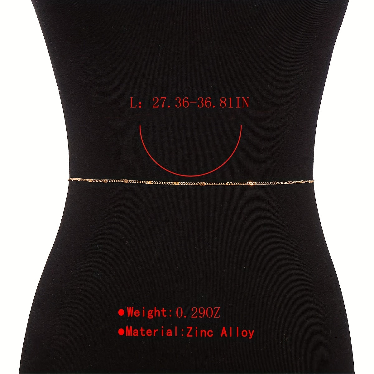 Women's Beach Bikini Single Layer Waist Chain Body Chain Jewelry