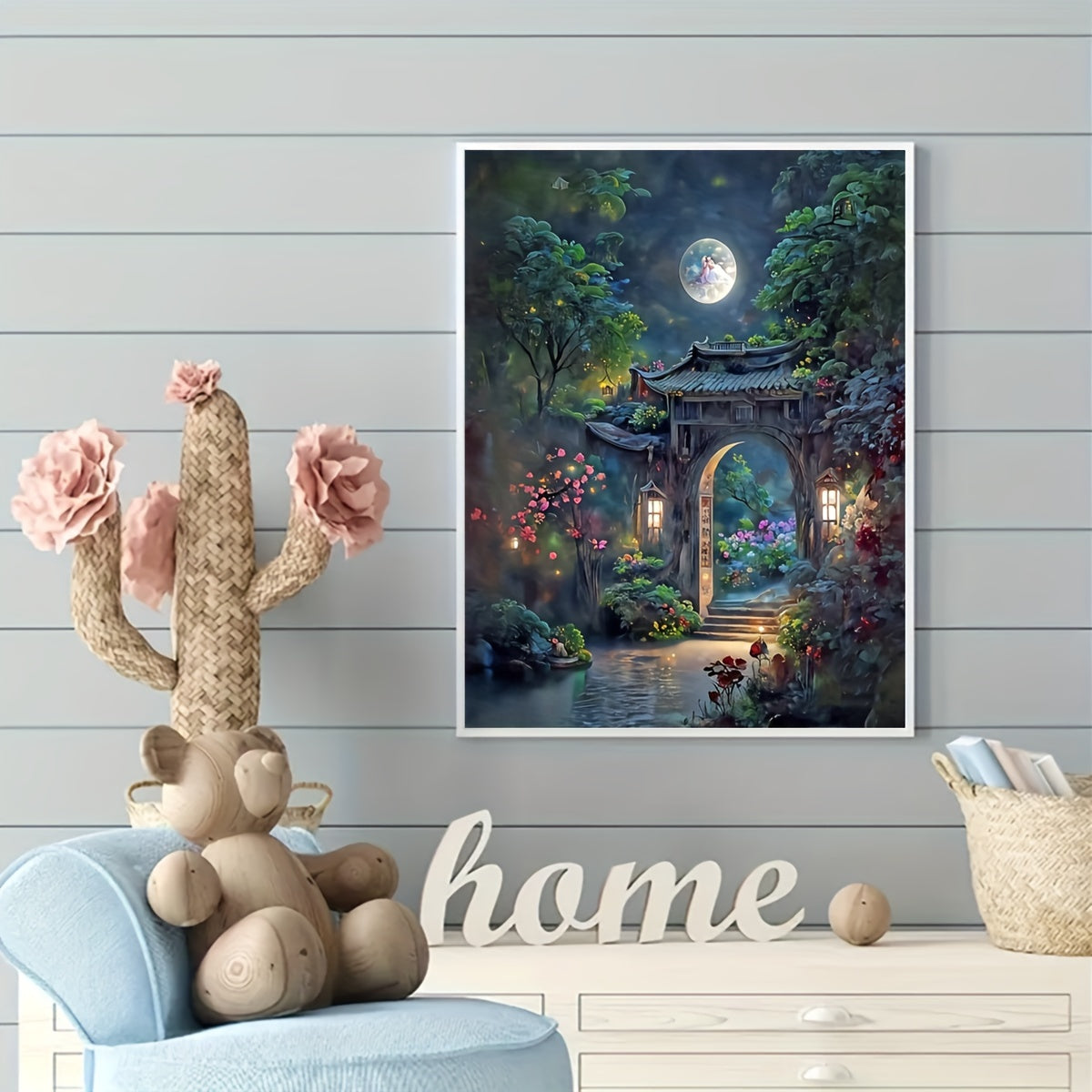 5D DIY House Landscape Rhinestone Embroidery Painting for Home Decoration
