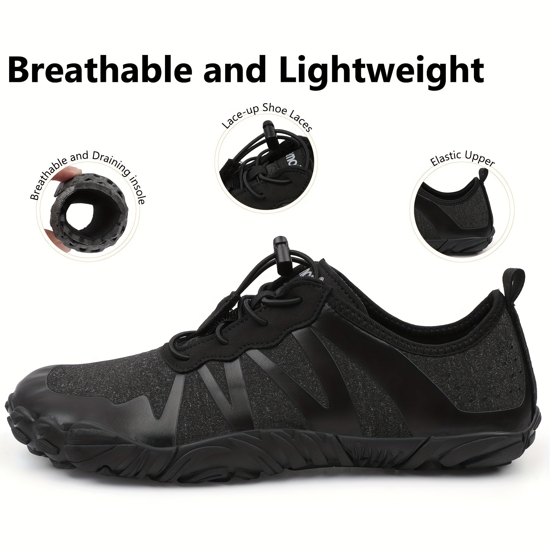 Men's Quick Drying Water Shoes Lightweight Beach Aqua Socks
