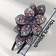 Colorful Rhinestone Hair Clip Large Duck Billed Ponytail Bun Holder