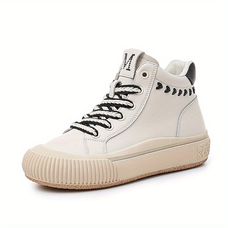 Women's Thick Bottom Top Skate Shoes Comfortable Lace Up Sport Shoes