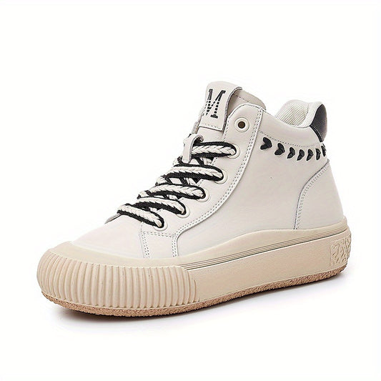 Women's Thick Bottom Top Skate Shoes Comfortable Lace Up Sport Shoes
