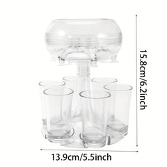 Shot Glass Dispenser And Glass Shot Cups Set for Home Bar Accessories