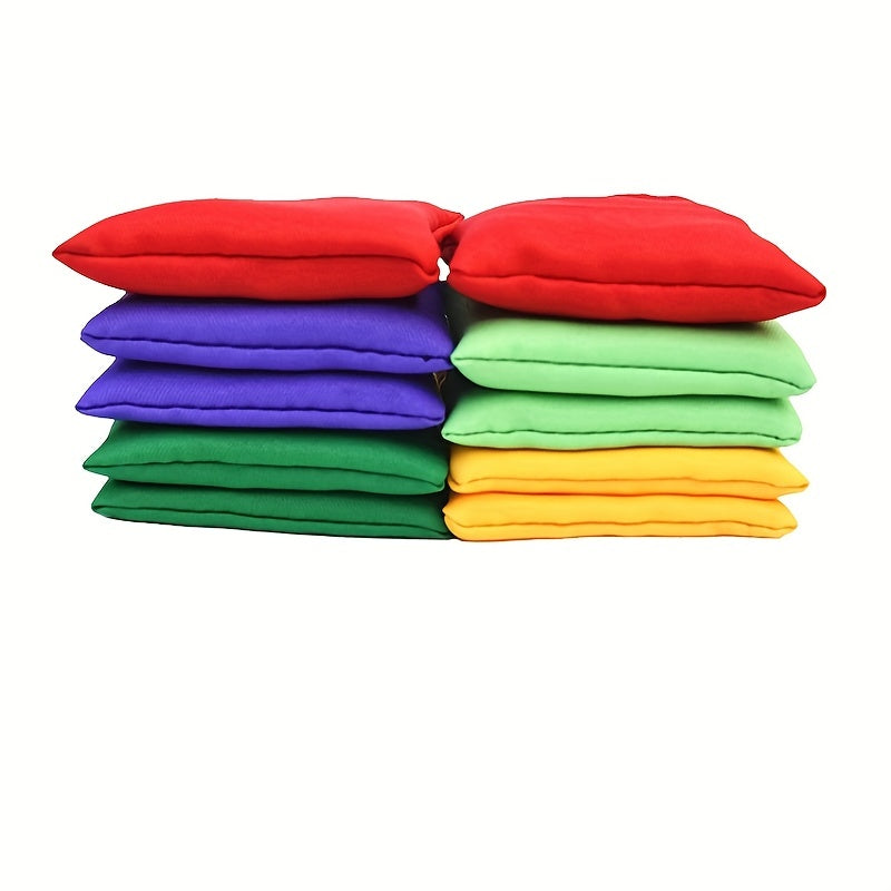 10pcs Canvas Sandbag Bean Bag Colorful Throwing Game Toy Weight for Children