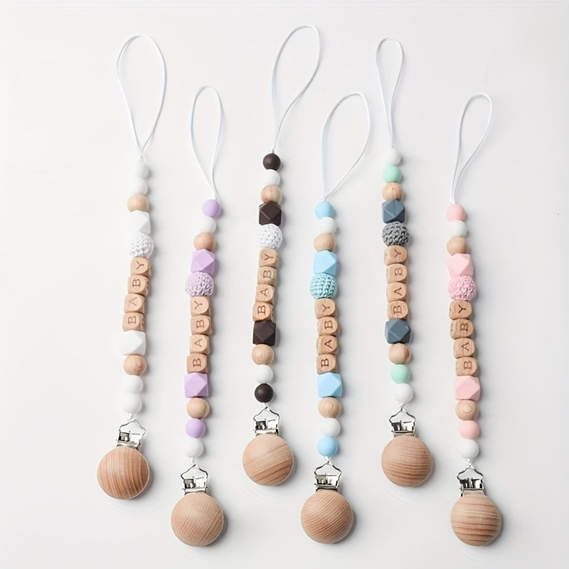 Baby Pacifier Clip Chain DIY Gift Dummy Pacifier Holder Clip Teether Toy Chain