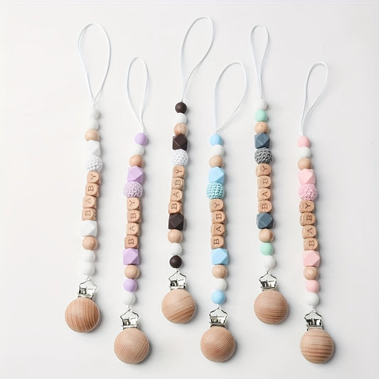 Baby Pacifier Clip Chain DIY Gift Dummy Pacifier Holder Clip Teether Toy Chain