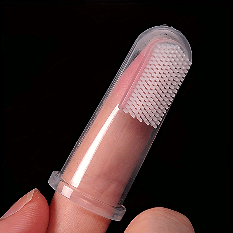 3pcs Silicone Pet Finger Toothbrush Dog Cat Teeth Cleaning Brush