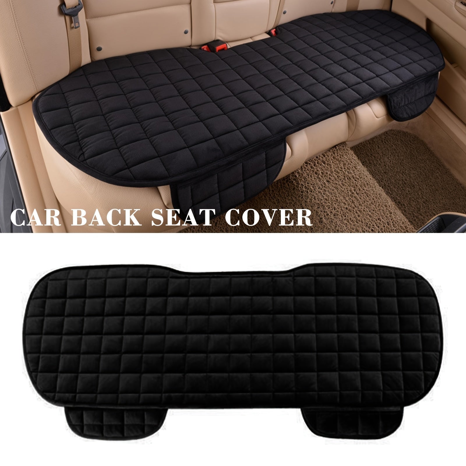 Car Seat Cover Rear Cushion Flocking Cloth Universal Auto Van Protector