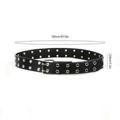 Punk Rivet PU Belts Hip Hop Dress Skirt Jeans Belts Gothic Hollow Belts