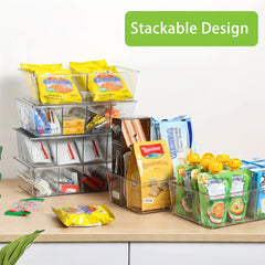 6 Pcs Clear Plastic Storage Bins 4 compartment Tea Bag Storage