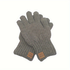 Plush Lining Winter Touch Screen Gloves For Men