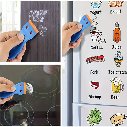 Plastic Razor Blade Scraper Set - Label Decal Removal Tool - No Scratches