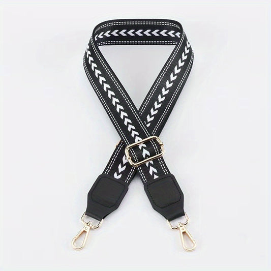 Adjustable Geometric Pattern Bag Strap for Handbag Shoulder Bag & Purse