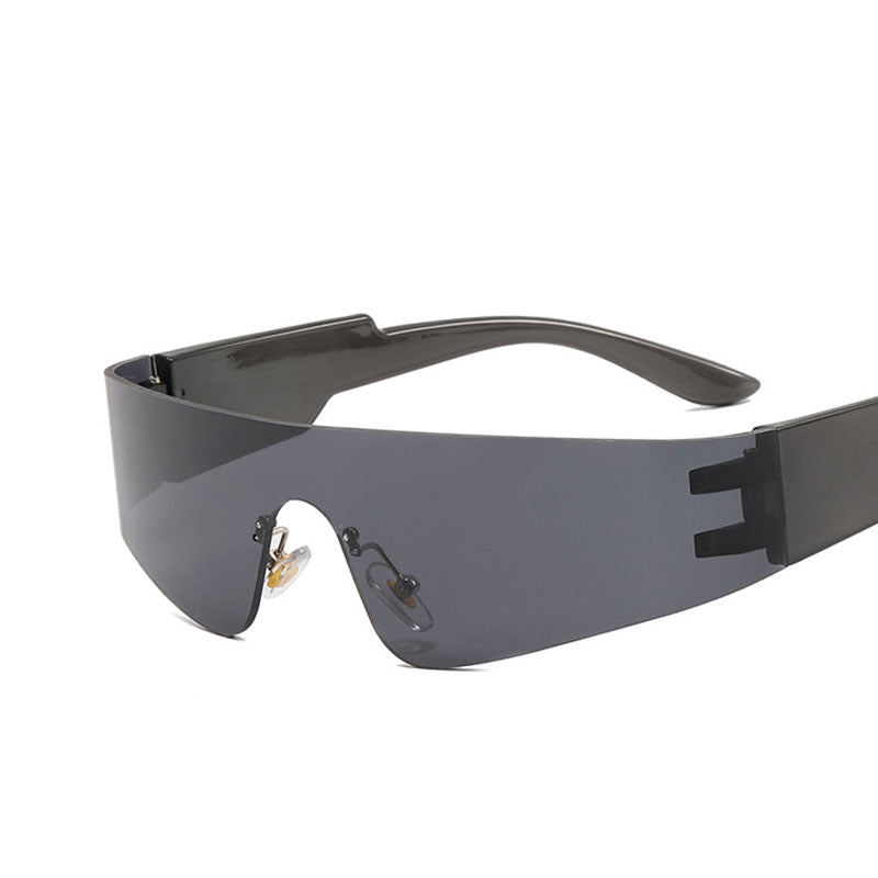 Rimless Futuristic Ladies Sports Sunglasses
