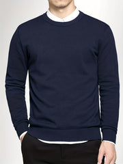 Men's Knitted Crew Neck Pullover Sweater