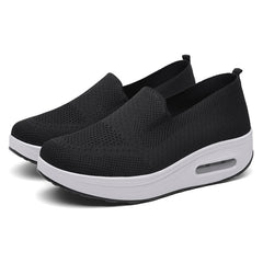 Women's Knit Sports Sneakers Thick Sole Air Cushion Running Shoes