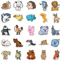 100pcs Small Animal Waterproof Stickers for Kids
