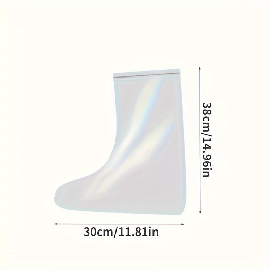 5 Pairs Disposable Rainproof Shoe Covers for Outdoor Rainy Days