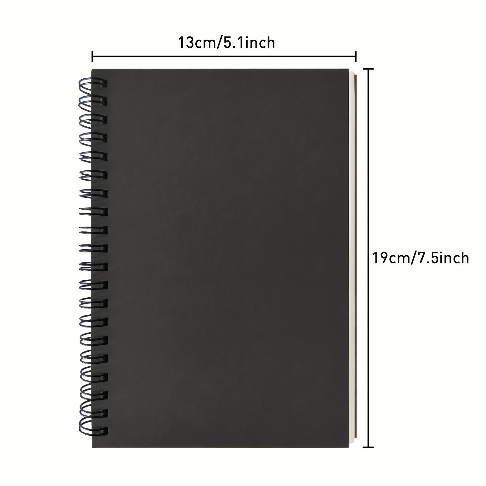 2 Pack Soft Cover Blank Spiral Notebooks 100 Pages 7.5x5.1 100GSM